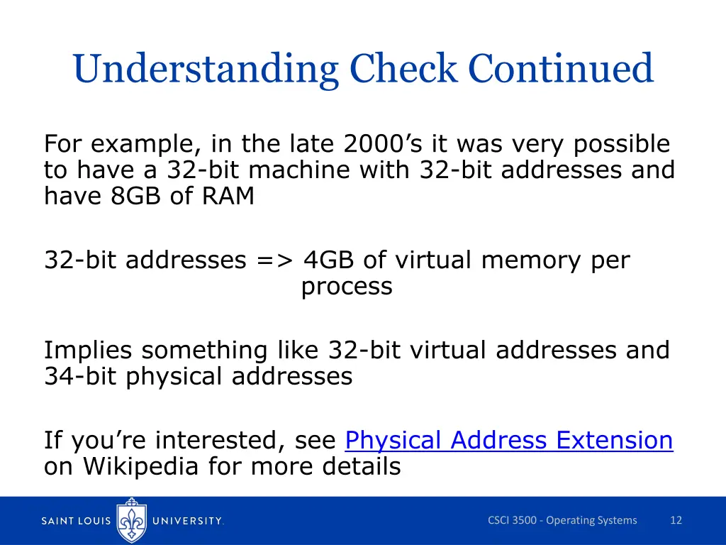 understanding check continued