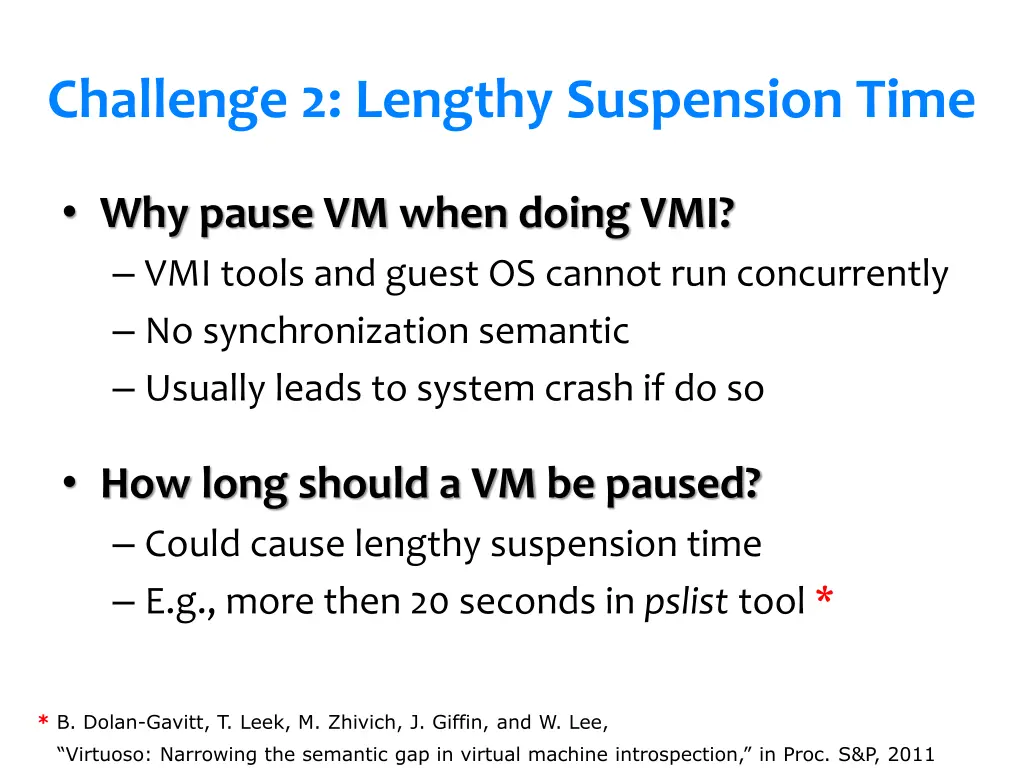 challenge 2 lengthy suspension time