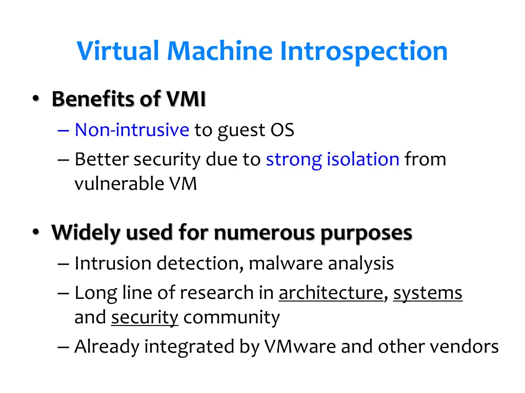 virtual machine introspection 1
