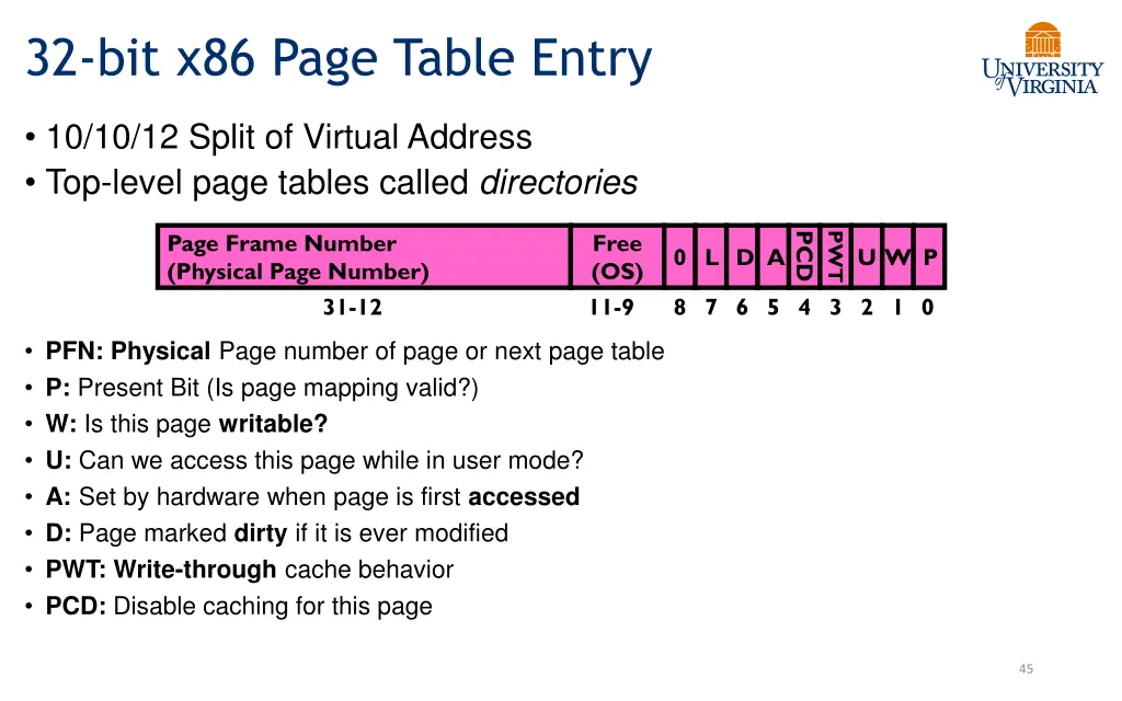 32 bit x86 page table entry