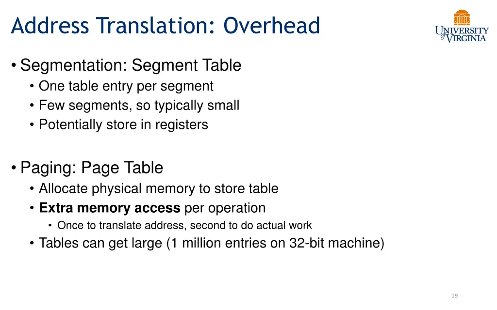 address translation overhead