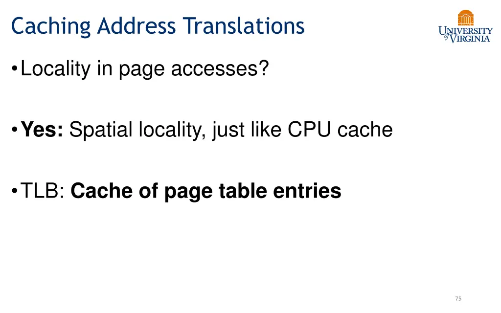 caching address translations