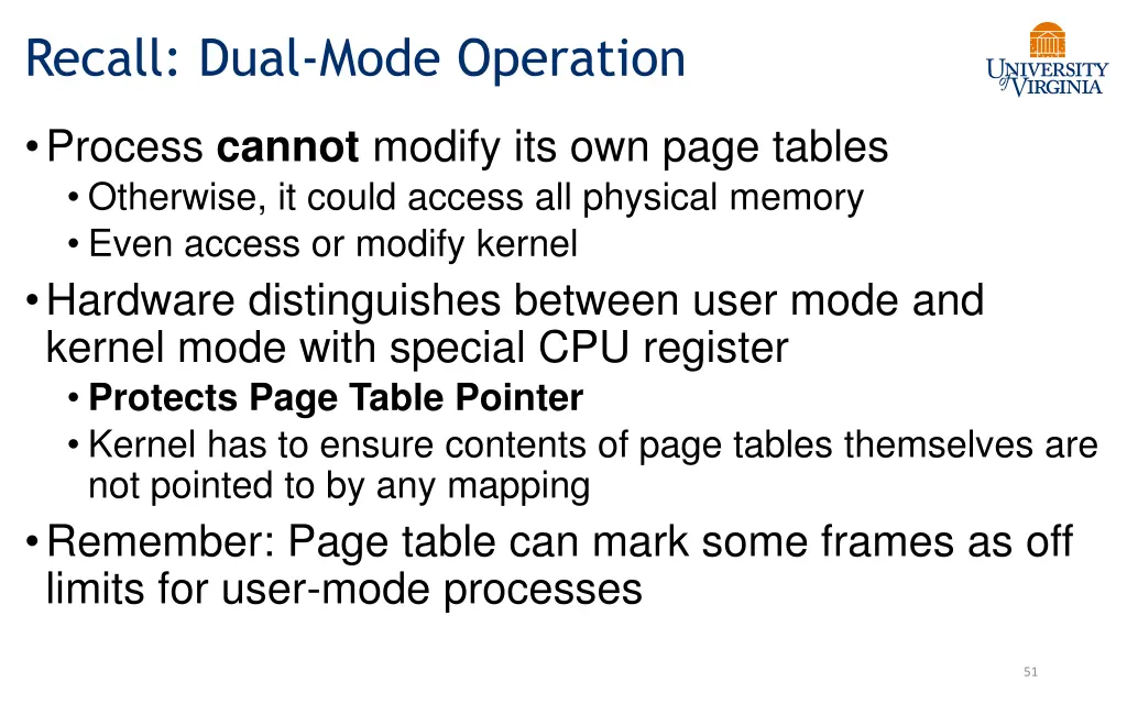 recall dual mode operation