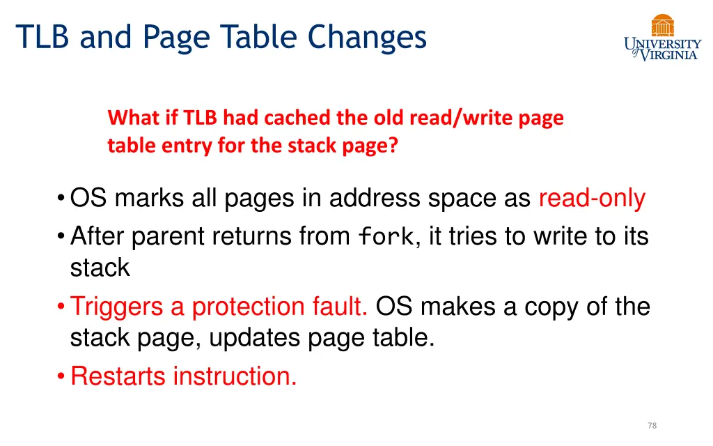 tlb and page table changes 1
