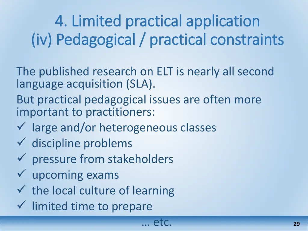 4 limited practical application 4 limited