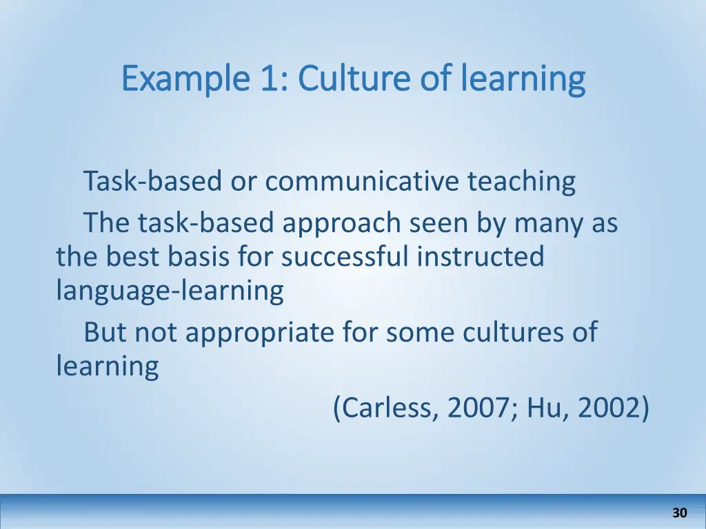 example 1 culture of learning example 1 culture