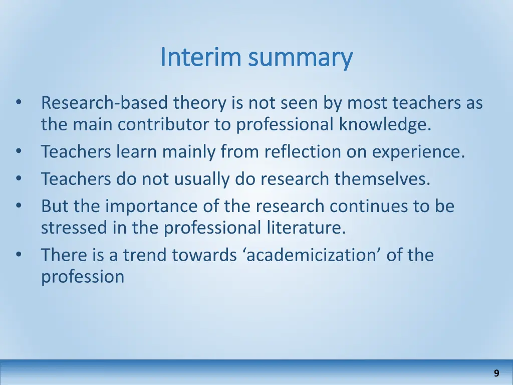 interim summary interim summary