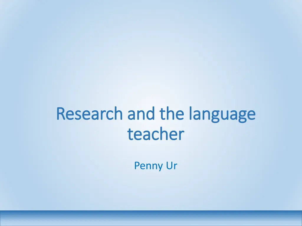 research and the language research