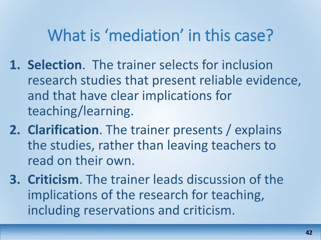 what is mediation in this case what is mediation