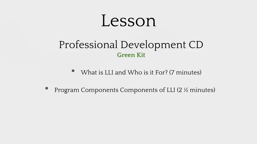 lesson