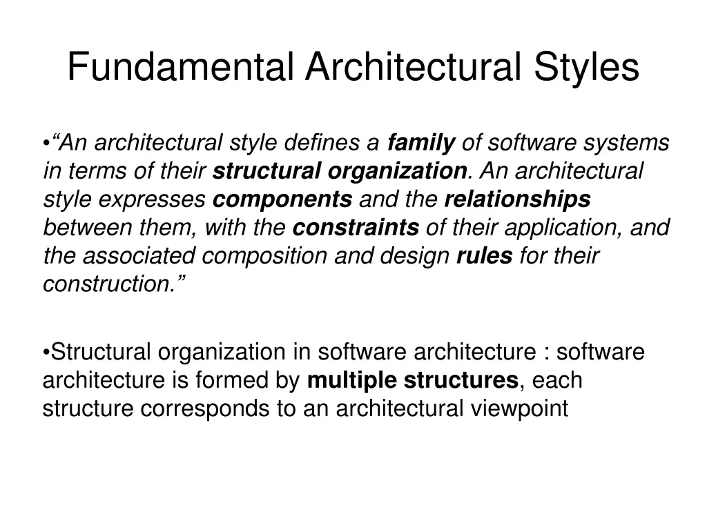 fundamental architectural styles 2