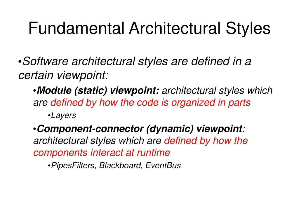 fundamental architectural styles 3