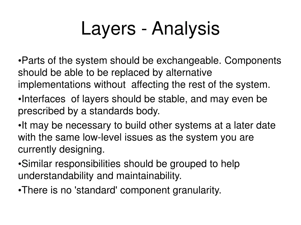 layers analysis