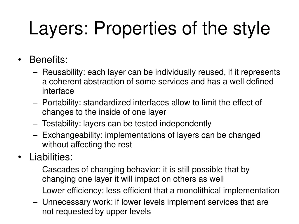 layers properties of the style