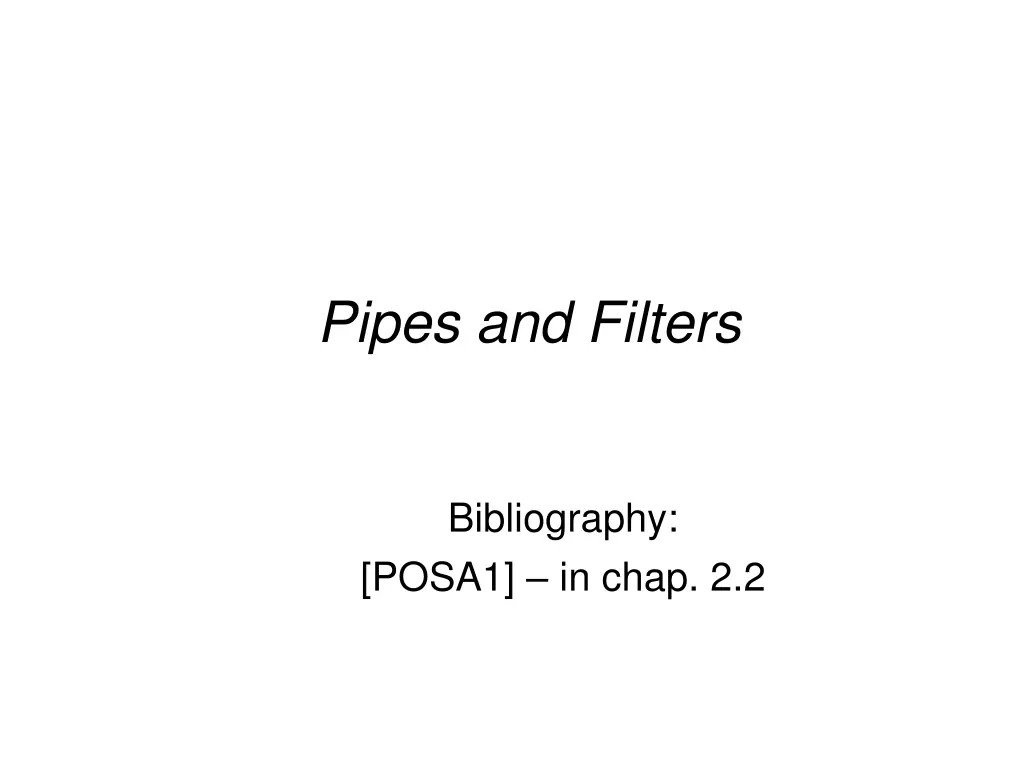 pipes and filters