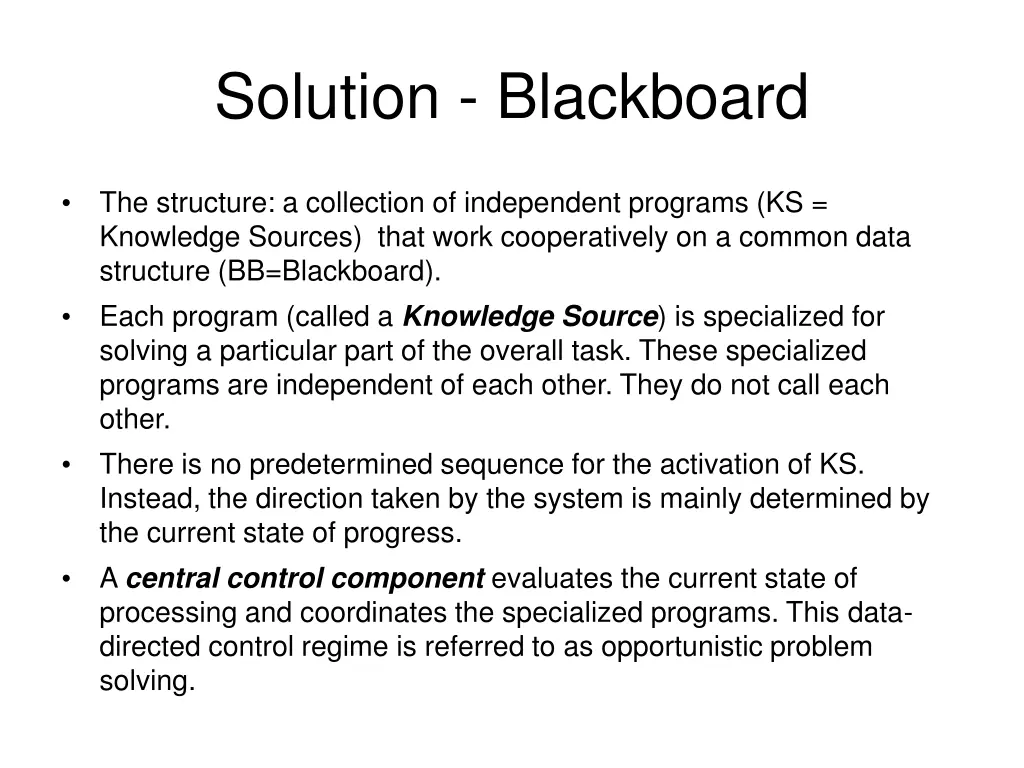solution blackboard