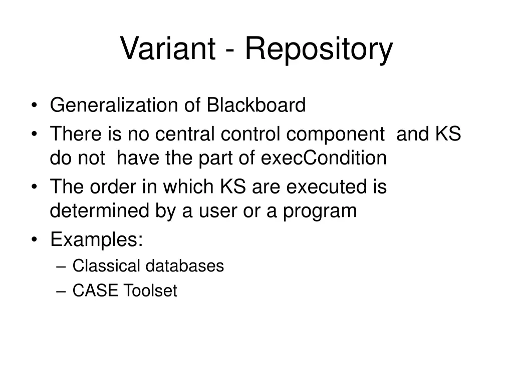 variant repository