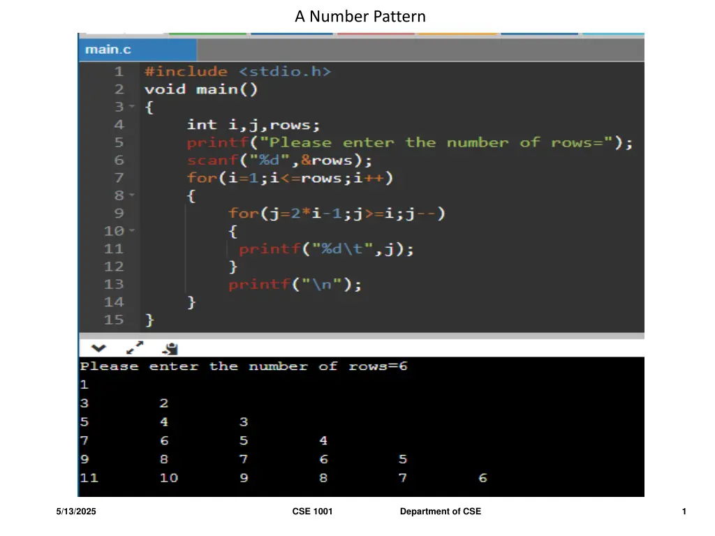 a number pattern