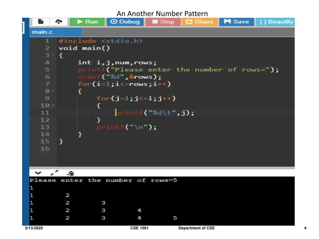 an another number pattern 2
