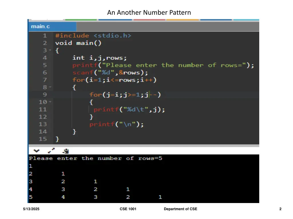 an another number pattern
