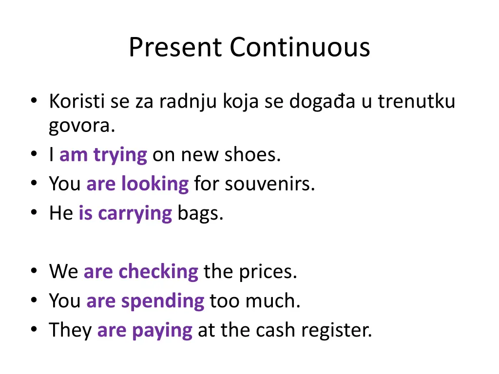 present continuous 1