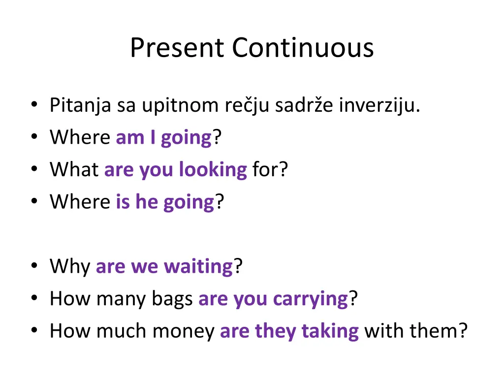 present continuous 3