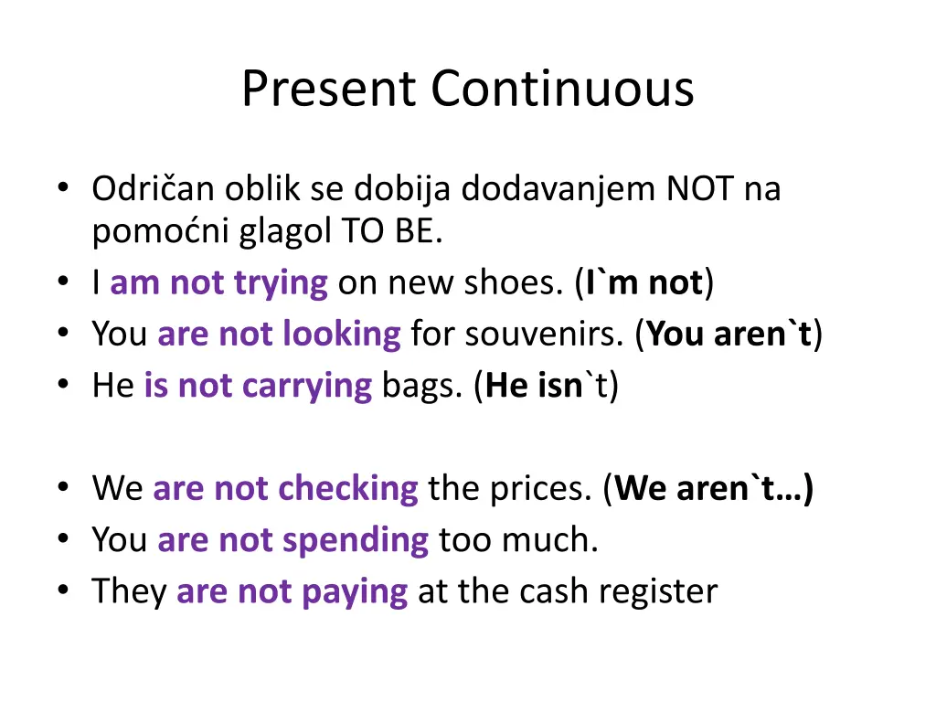 present continuous 4
