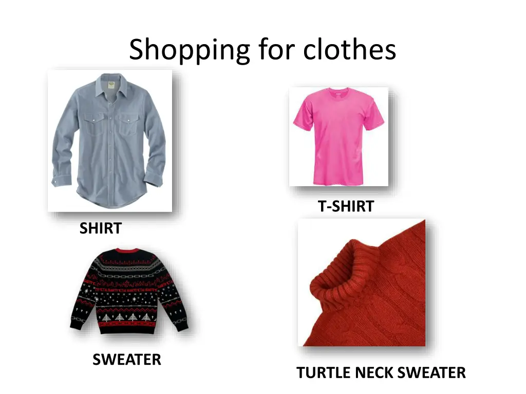 shopping for clothes
