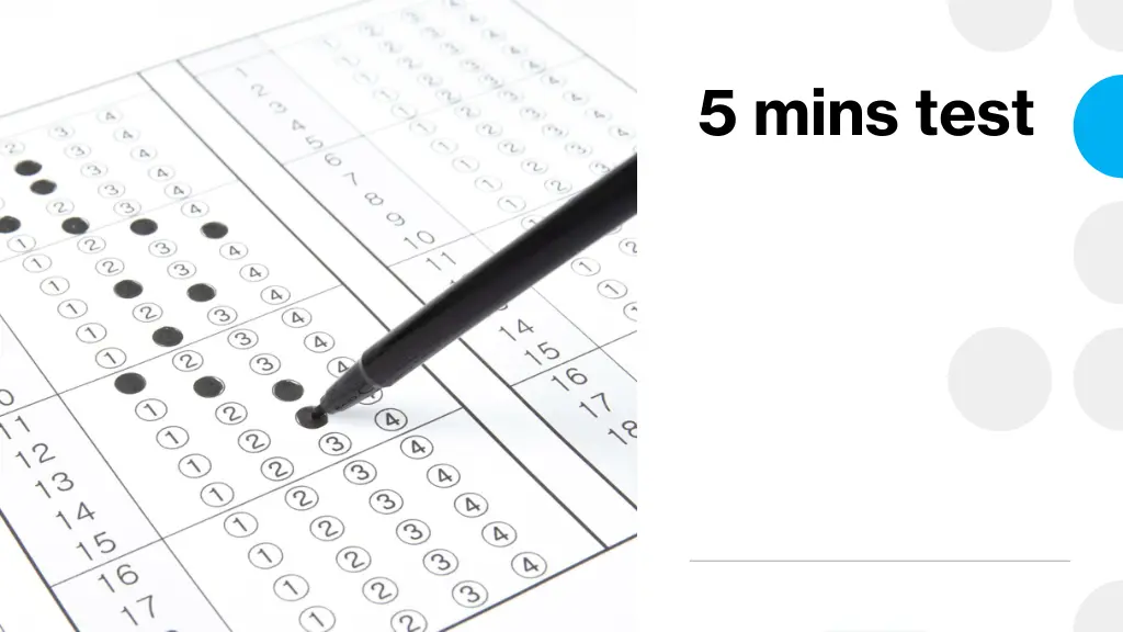 5 mins test