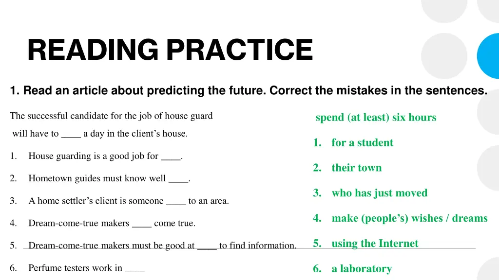 reading practice