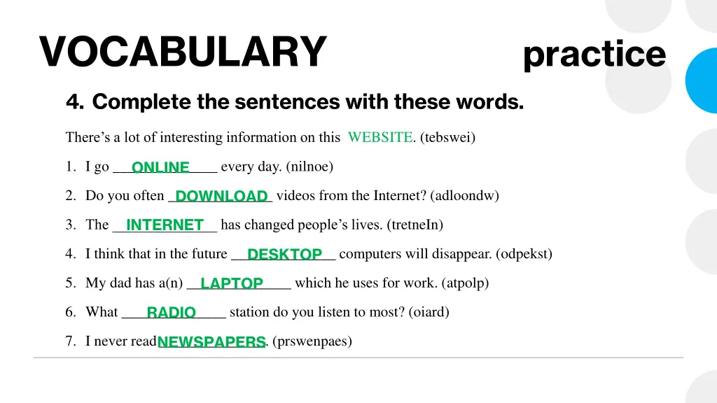 vocabulary