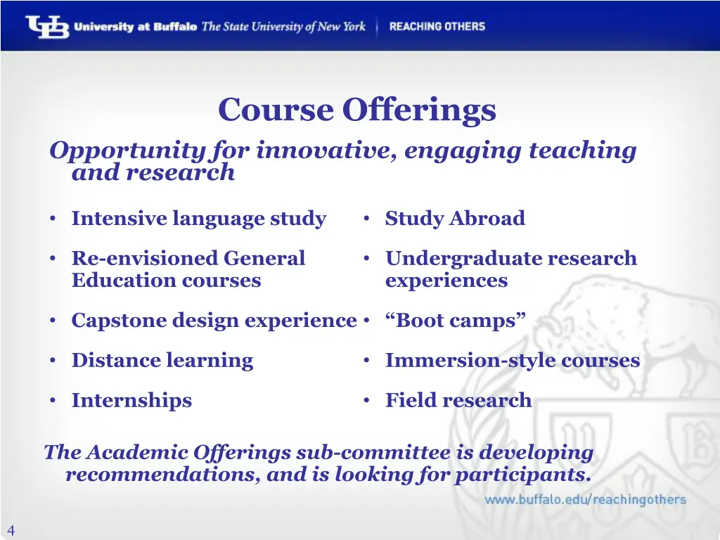 course offerings