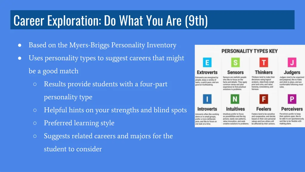 career exploration do what you are 9th