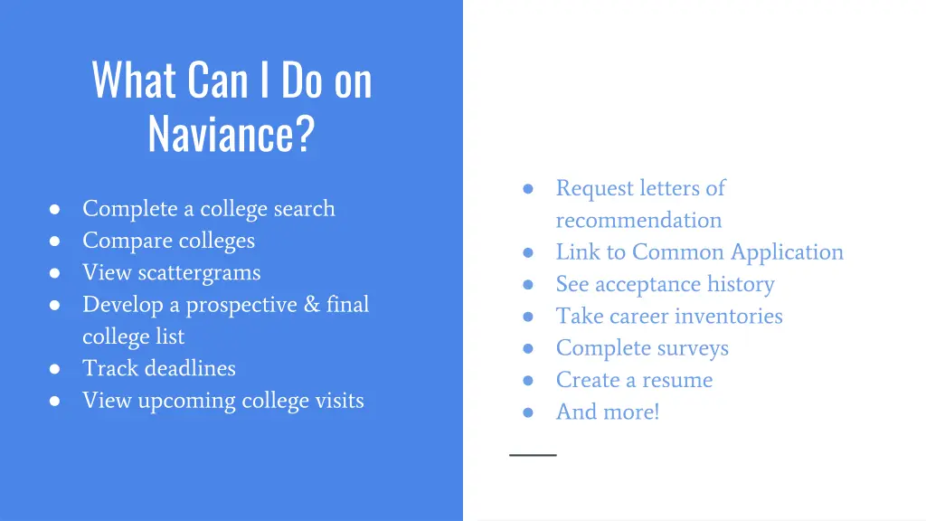 what can i do on naviance