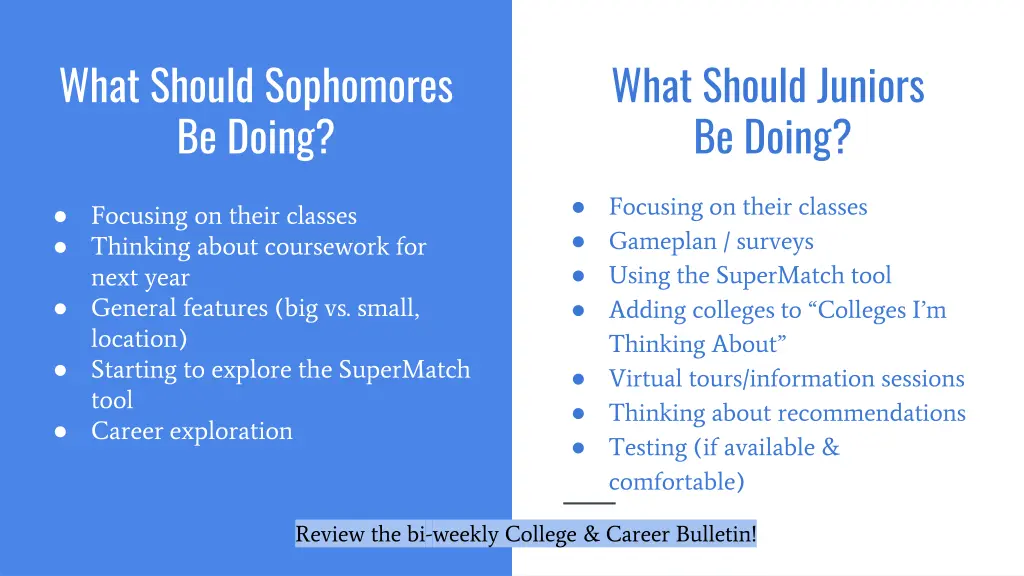 what should sophomores be doing