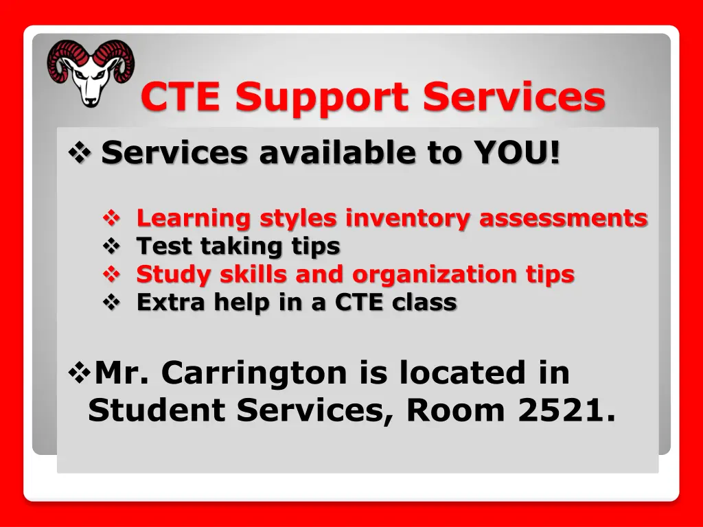 cte support services services available to you