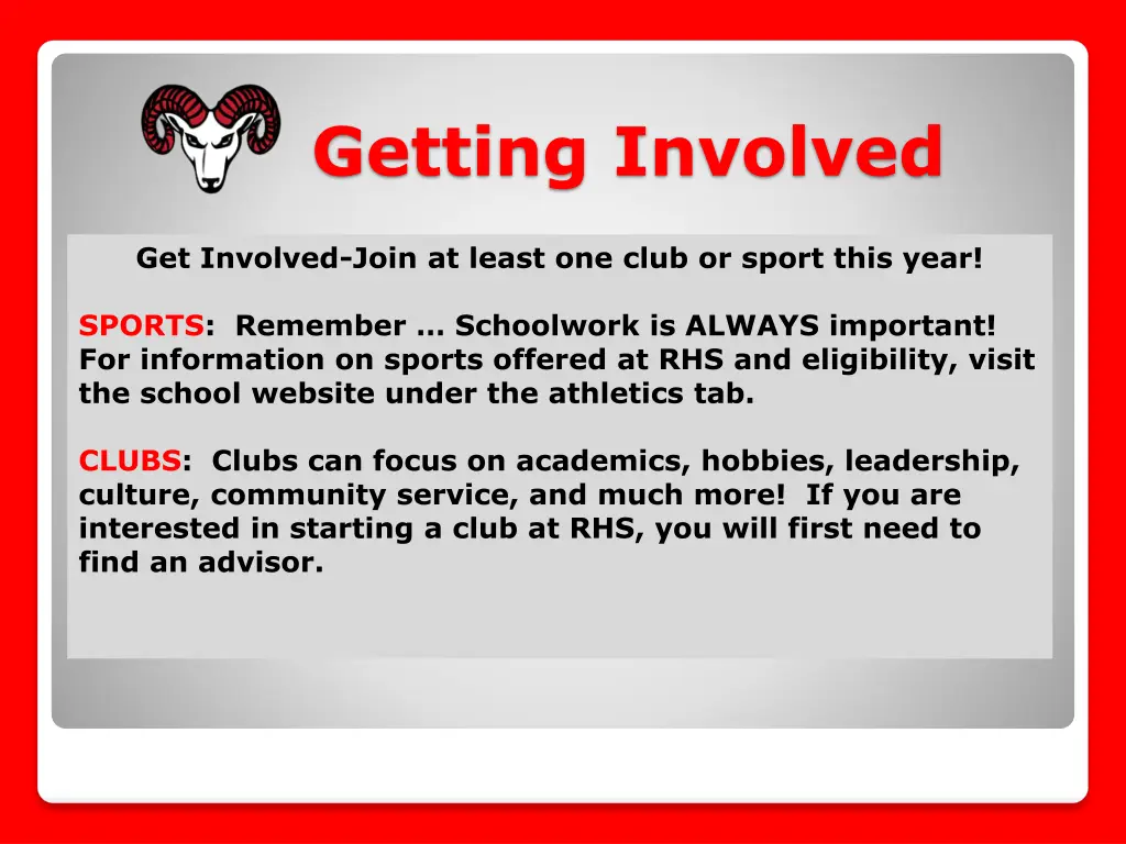 getting involved