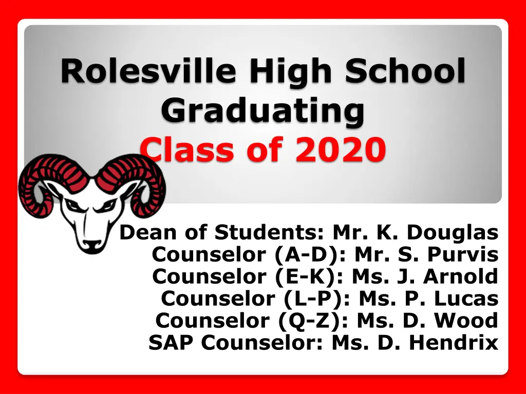 rolesville high school graduating class of 2020