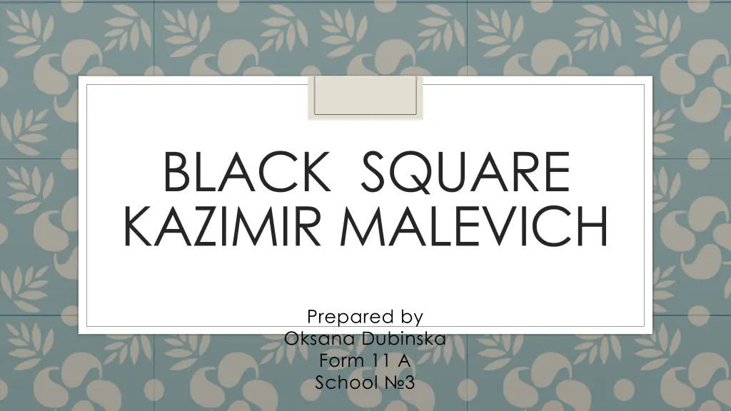 black square kazimir malevich