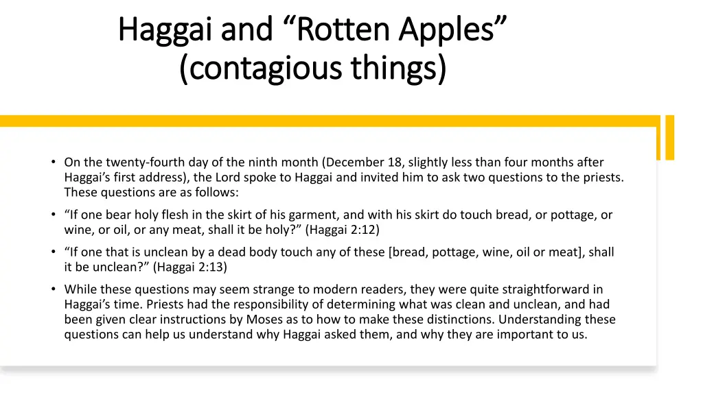haggai and rotten apples haggai and rotten apples