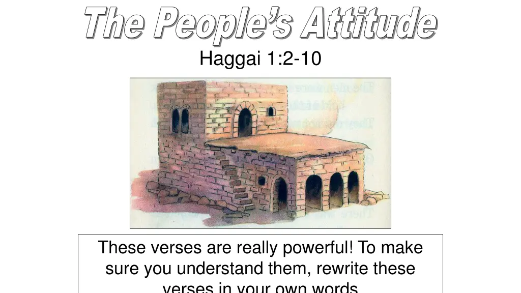 the people s attitude