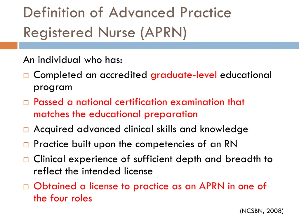 definition of advanced practice registered nurse