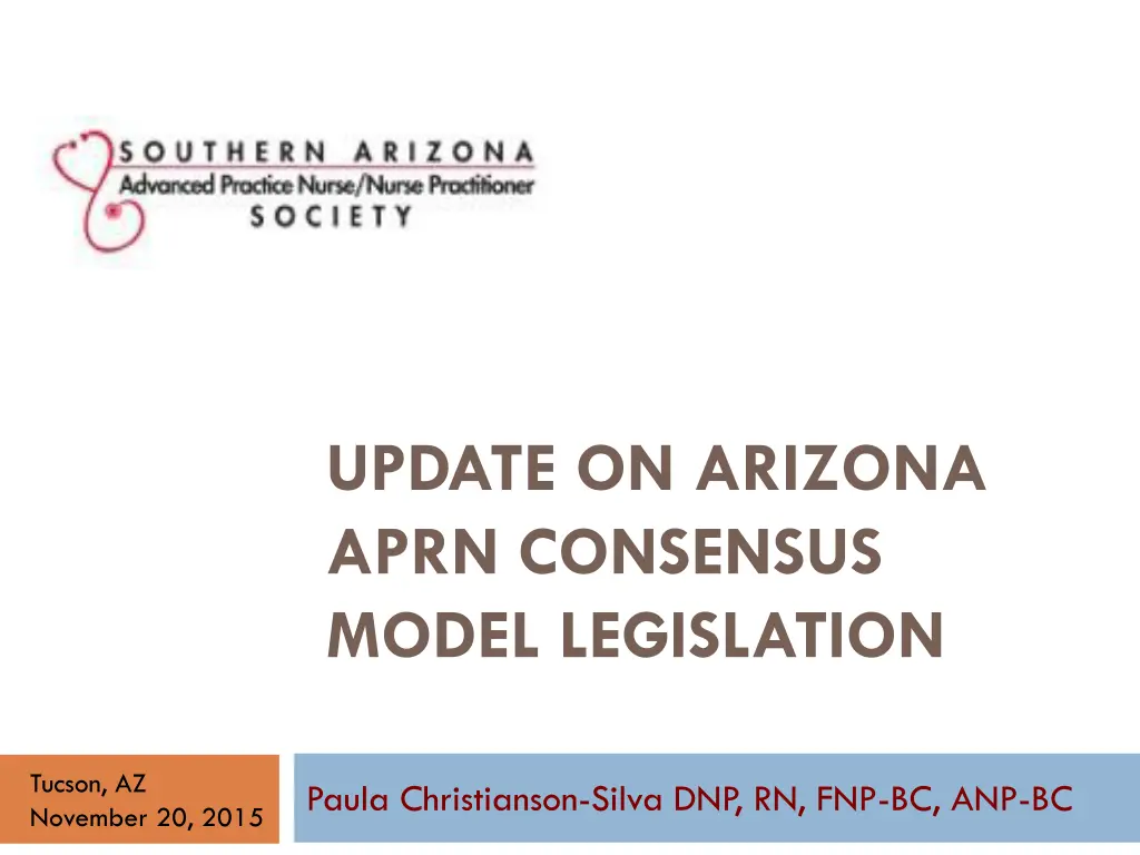 update on arizona aprn consensus model legislation