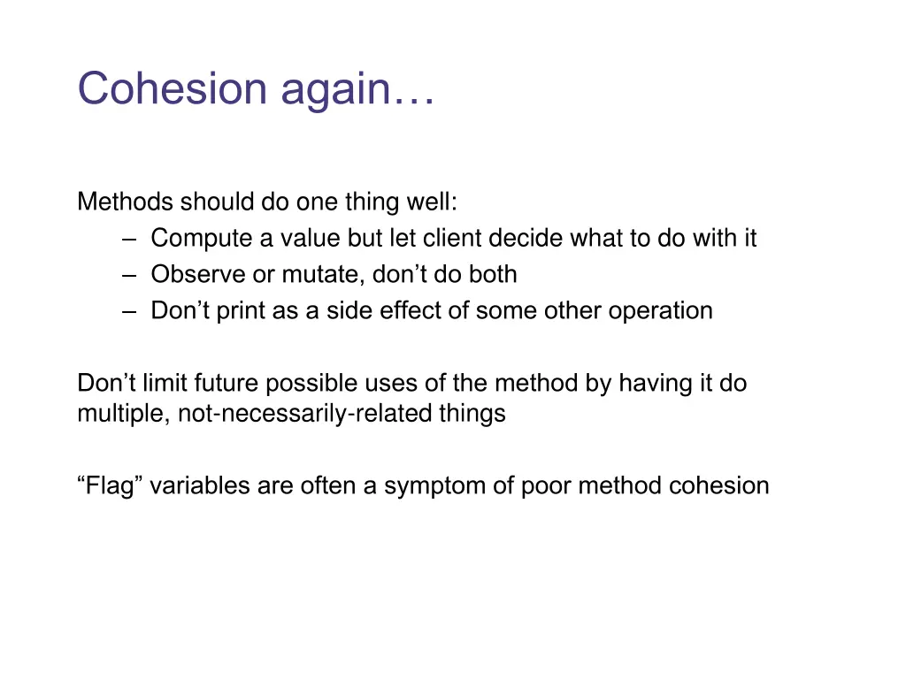 cohesion again