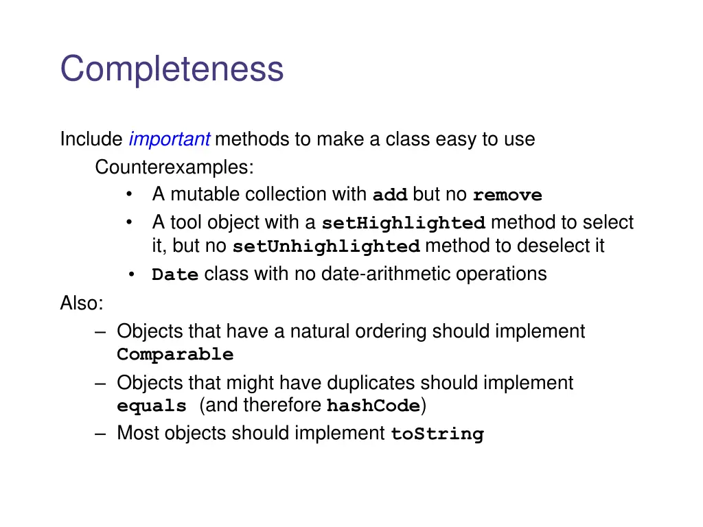 completeness