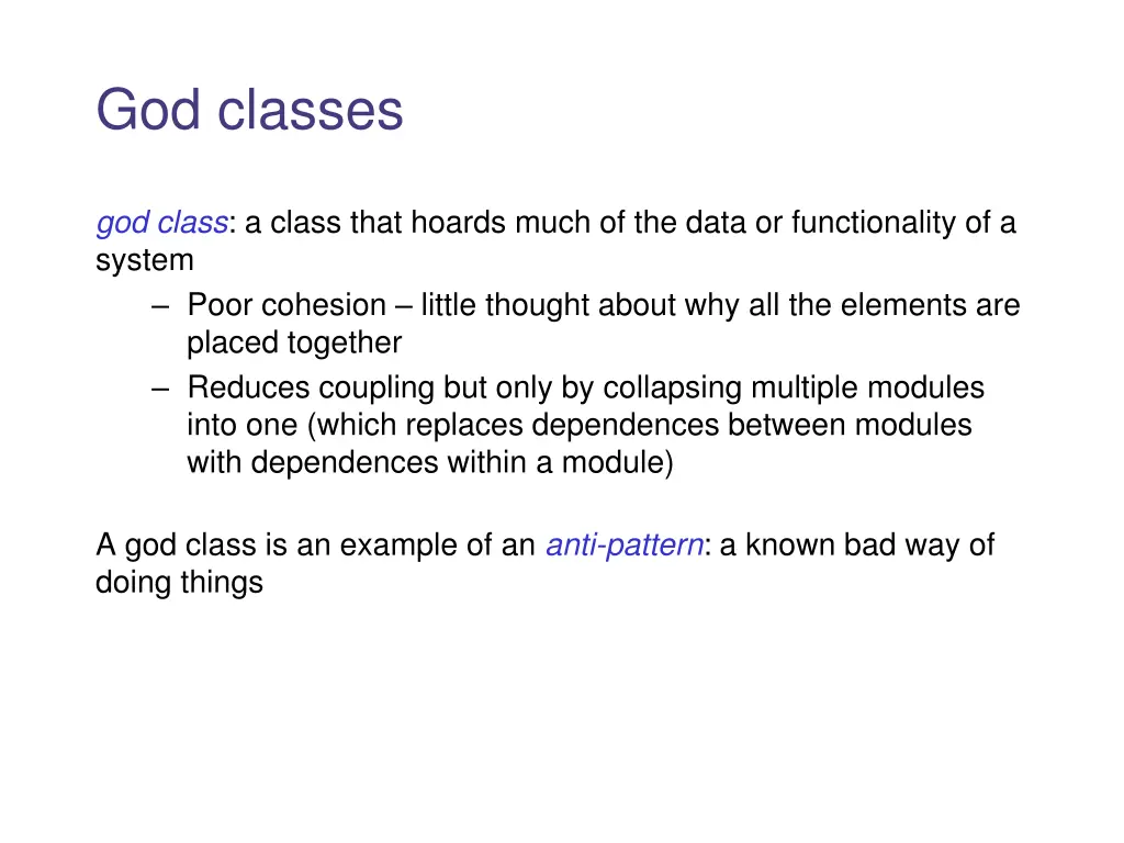 god classes