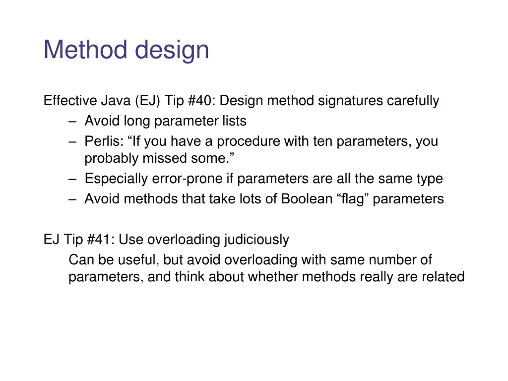 method design