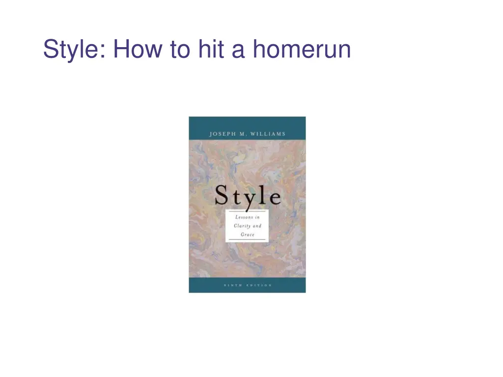 style how to hit a homerun