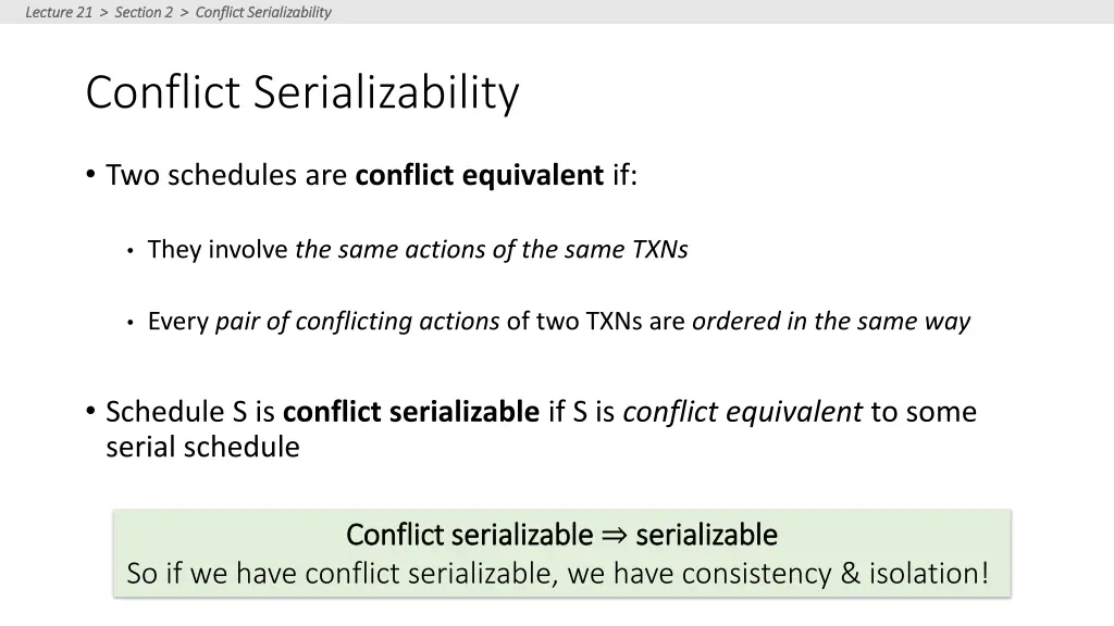 lecture 21 section 2 conflict serializability 2