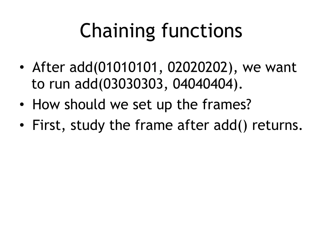chaining functions